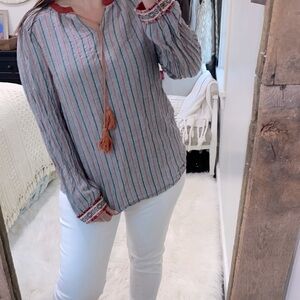 Hayden size XLarge grey striped cotton top